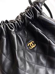 Colestore Chanel Clutch with Leather Strap   Lambskin & Gold-Tone Metal  Black  12 x 18 x 5cm - 4