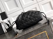 Colestore Chanel Clutch with Leather Strap   Lambskin & Gold-Tone Metal  Black  12 x 18 x 5cm - 2