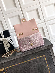 Colestore Chanel Evening Bag   Diamanté, Imitation Pearls & Gold-Tone Metal  Dark Pink, Pearly White & Light Pink  13 x 21 x 8cm - 6