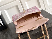 Colestore Chanel Evening Bag   Diamanté, Imitation Pearls & Gold-Tone Metal  Dark Pink, Pearly White & Light Pink  13 x 21 x 8cm - 5