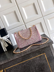 Colestore Chanel Evening Bag   Diamanté, Imitation Pearls & Gold-Tone Metal  Dark Pink, Pearly White & Light Pink  13 x 21 x 8cm - 2