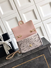 Colestore Chanel Evening Bag   Strass, Imitation Pearls & Gold-Tone Metal  Black, Pink, Pearly White & Gold  13 x 21 x 8cm - 6