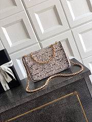 Colestore Chanel Evening Bag   Strass, Imitation Pearls & Gold-Tone Metal  Black, Pink, Pearly White & Gold  13 x 21 x 8cm - 2