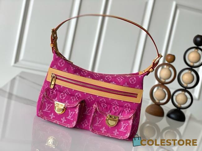 Colestore  Louis Vuitton Baggy Monogram Fushia Denim 30 x 22 x 13 cm - 1
