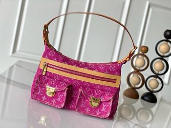 Colestore  Louis Vuitton Baggy Monogram Fushia Denim 30 x 22 x 13 cm