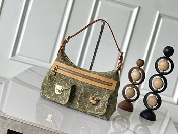 	 Colestore Louis Vuitton Baggy Monogram Green Denim 30 x 22 x 13 cm