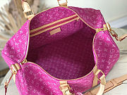 Colestore  Louis Vuitton Keepall Bandoulière 45 Fuchsia Denim 45 x 27 x 20 cm - 5