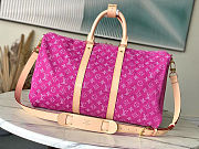 Colestore  Louis Vuitton Keepall Bandoulière 45 Fuchsia Denim 45 x 27 x 20 cm - 4