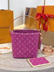 Colestore  Louis Vuitton All In BB Monogram Fuchsia Denim 16x18x12cm - 6