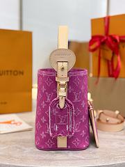 Colestore  Louis Vuitton All In BB Monogram Fuchsia Denim 16x18x12cm - 5