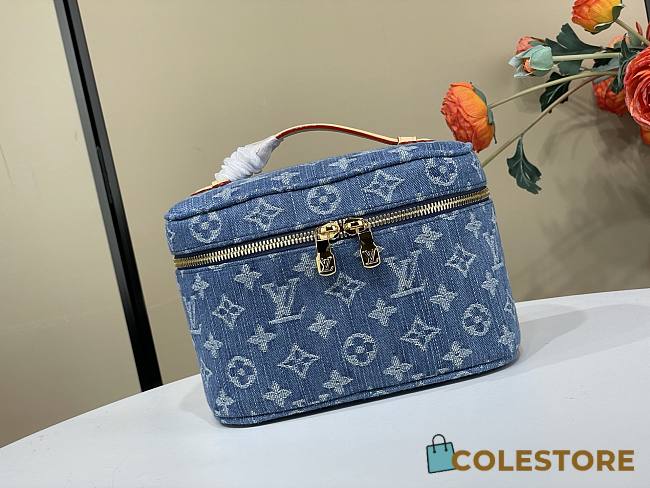 Colestore  Louis Vuitton Nice Mini Blue Denim 20 x 13.5 x 12 cm - 1