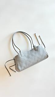 	 Colestore Chanel SMALL SHOPPING BAG Grained Calfskin & Gold-Tone Metal Light Grey 15 x 30.5 x 11.5cm - 6