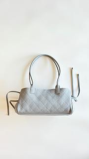 	 Colestore Chanel SMALL SHOPPING BAG Grained Calfskin & Gold-Tone Metal Light Grey 15 x 30.5 x 11.5cm - 5