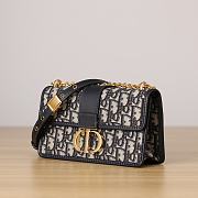 Colestore Dior 30 Montaigne East-West Bag with Chain Blue Dior Oblique Jacquard 21 x 12 x 6 cm - 3