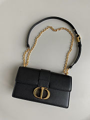 Colestore Dior 30 Montaigne East-West Bag with Chain Black Calfskin 21 x 12 x 6 cm - 5