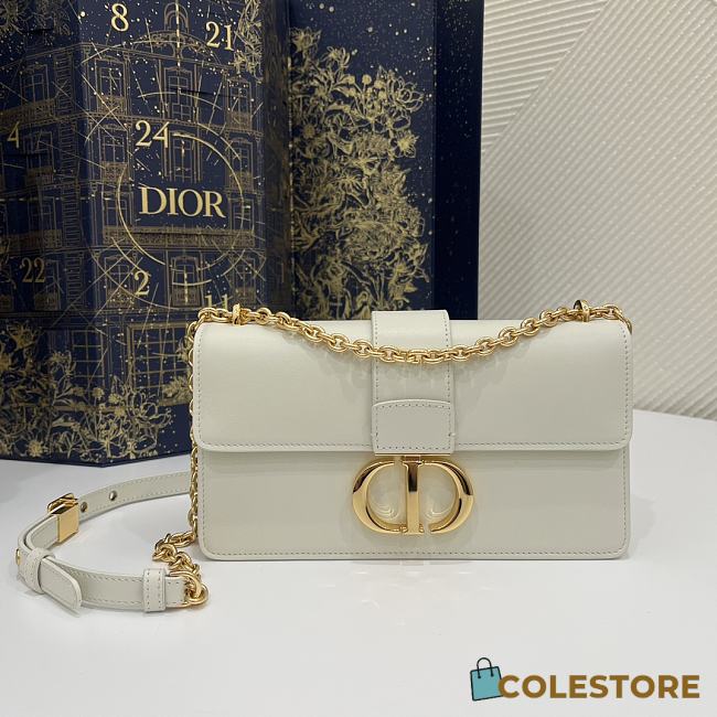 Colestore Dior 30 Montaigne East-West Bag with Chain Latte Calfskin 21 x 12 x 6 cm - 1