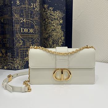 Colestore Dior 30 Montaigne East-West Bag with Chain Latte Calfskin 21 x 12 x 6 cm