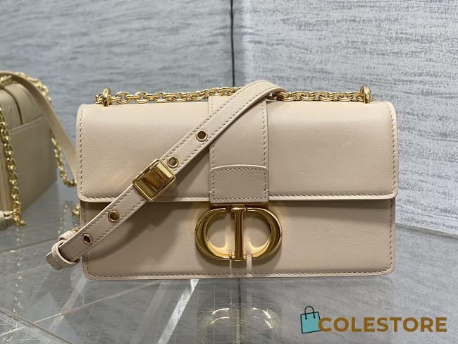 Colestore Dior 30 Montaigne East-West Bag with Chain Beige Calfskin 21 x 12 x 6 cm - 1