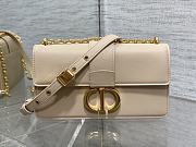 Colestore Dior 30 Montaigne East-West Bag with Chain Beige Calfskin 21 x 12 x 6 cm - 1