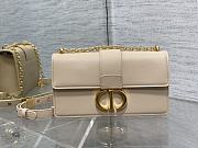 Colestore Dior 30 Montaigne East-West Bag with Chain Beige Calfskin 21 x 12 x 6 cm - 6