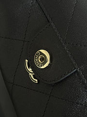 Colestore Chanel Hobo Handbag   Shiny Lambskin & Gold-Tone Metal Black  13 x 23 x 8cm - 3