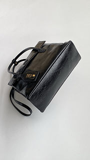 Colestore  Miu Miu Black Solitaire Shiny Leather Bag 28x19.5x11cm - 5
