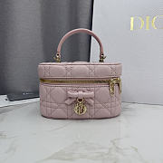 Colestore Dior Mini Vanity Soupir Pink Cannage Lambskin 17 x 10.5 x 8 cm - 1