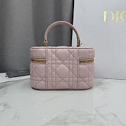 Colestore Dior Mini Vanity Soupir Pink Cannage Lambskin 17 x 10.5 x 8 cm - 3