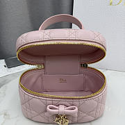 Colestore Dior Mini Vanity Soupir Pink Cannage Lambskin 17 x 10.5 x 8 cm - 2