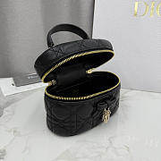 Colestore Dior Mini Vanity Black Cannage Lambskin 17 x 10.5 x 8 cm - 5