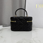 Colestore Dior Mini Vanity Black Cannage Lambskin 17 x 10.5 x 8 cm - 4