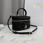 Colestore Dior Mini Vanity Black Cannage Lambskin 17 x 10.5 x 8 cm - 3