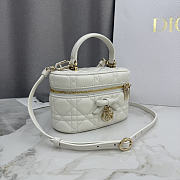 Colestore Dior Mini Vanity Latte Cannage Lambskin 17 x 10.5 x 8 cm - 3