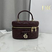 Colestore Dior Mini Vanity Hermitage Red Cannage Lambskin 17 x 10.5 x 8 cm - 1