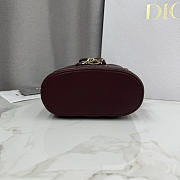 Colestore Dior Mini Vanity Hermitage Red Cannage Lambskin 17 x 10.5 x 8 cm - 6