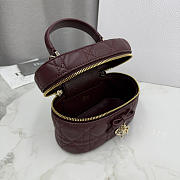 Colestore Dior Mini Vanity Hermitage Red Cannage Lambskin 17 x 10.5 x 8 cm - 5