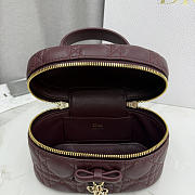 Colestore Dior Mini Vanity Hermitage Red Cannage Lambskin 17 x 10.5 x 8 cm - 2