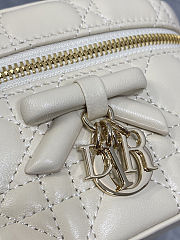 	 Colestore Dior Mini Vanity Beige Cannage Lambskin 17 x 10.5 x 8 cm - 4