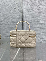 	 Colestore Dior Mini Vanity Beige Cannage Lambskin 17 x 10.5 x 8 cm - 3