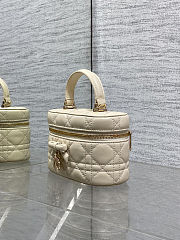 	 Colestore Dior Mini Vanity Beige Cannage Lambskin 17 x 10.5 x 8 cm - 2