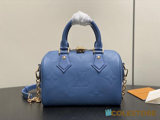 	 Colestore Louis Vuitton Speedy Bandoulière 20 Blue Jean M28316 20.5 x 13.5 x 12 cm - 1