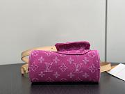 	 Colestore Louis Vuitton Nano Speedy Fuchsia Denim 16×7.5×10cm - 3