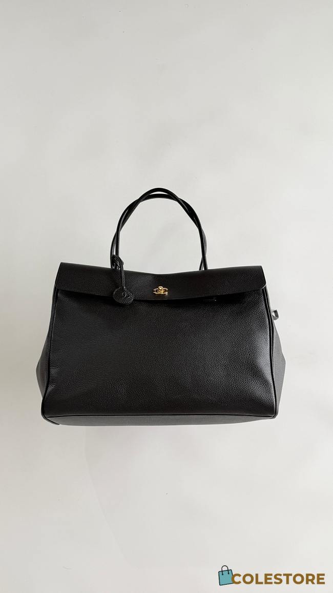 Colestore Chanel Large Tote   Grained Calfskin & Gold-Tone Metal  Black 33x43x17.5cm - 1