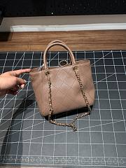 Colestore Chanel Small Tote Grained Calfskin & Gold-Tone Metal  Brown  19 x 25 x 12cm - 5