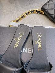 Colestore Chanel CC Logo Slide Sandals Lambskin & Gold-Tone Metal, Black - 6
