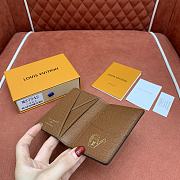 Colestore Louis Vuitton Pocket Organizer Monogram Flowers Brown 7.5 x 11.1 x 1 cm - 3
