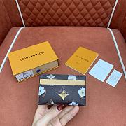 Colestore Louis Vuitton Double Card Holder Monogram Flowers Brown 11 x 7 x 1.5 cm - 6