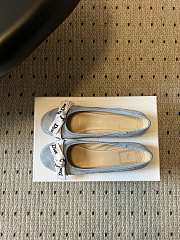 Colestore Dior J'Adior Ballet Flat Sky Blue Suede Goatskin - 3