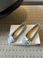 Colestore Dior J'Adior Ballet Flat Sky Blue Suede Goatskin - 5
