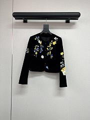 Colestore  Celine Embroidered Icone Jacket In Velet Black - 1